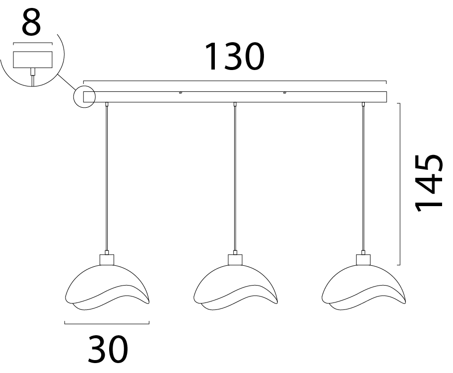Hanglamp 2403-05-05-130-3 Volta