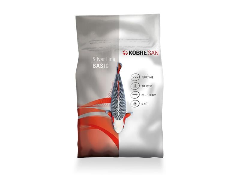 Kobre®San Koifutter Silver Line Basic, 6 mm, 5 kg Einzelfuttermittel für Koi ab dem zweiten Lebensjahr oder für Koi ab 25 cm