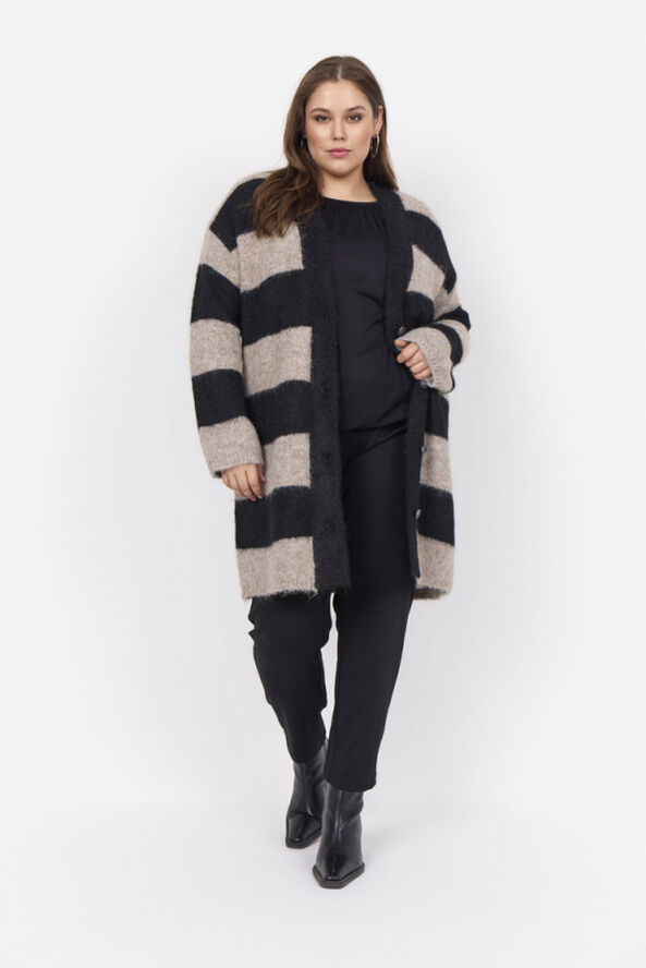 Wasabiconcept Curvy WA-JOLIE 2 Cardigan Sand 98030c camel melange combi