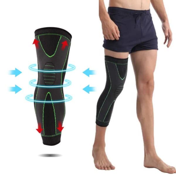Kompresjonshylse for Kne - Knestøtte/Knebeskyttelse med Compression XXL
