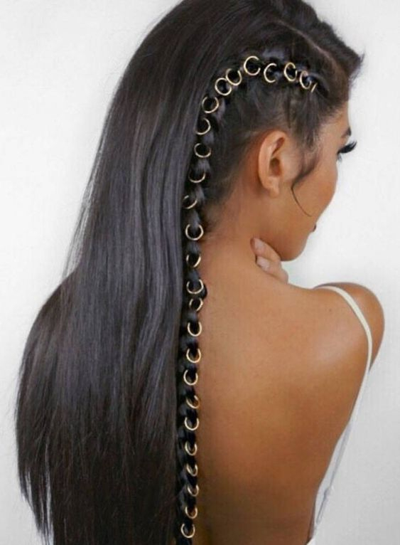 (300er Set) Metall Haar Ringe Hair Charms in 2 Grössen - Gold / Silber / Bronze