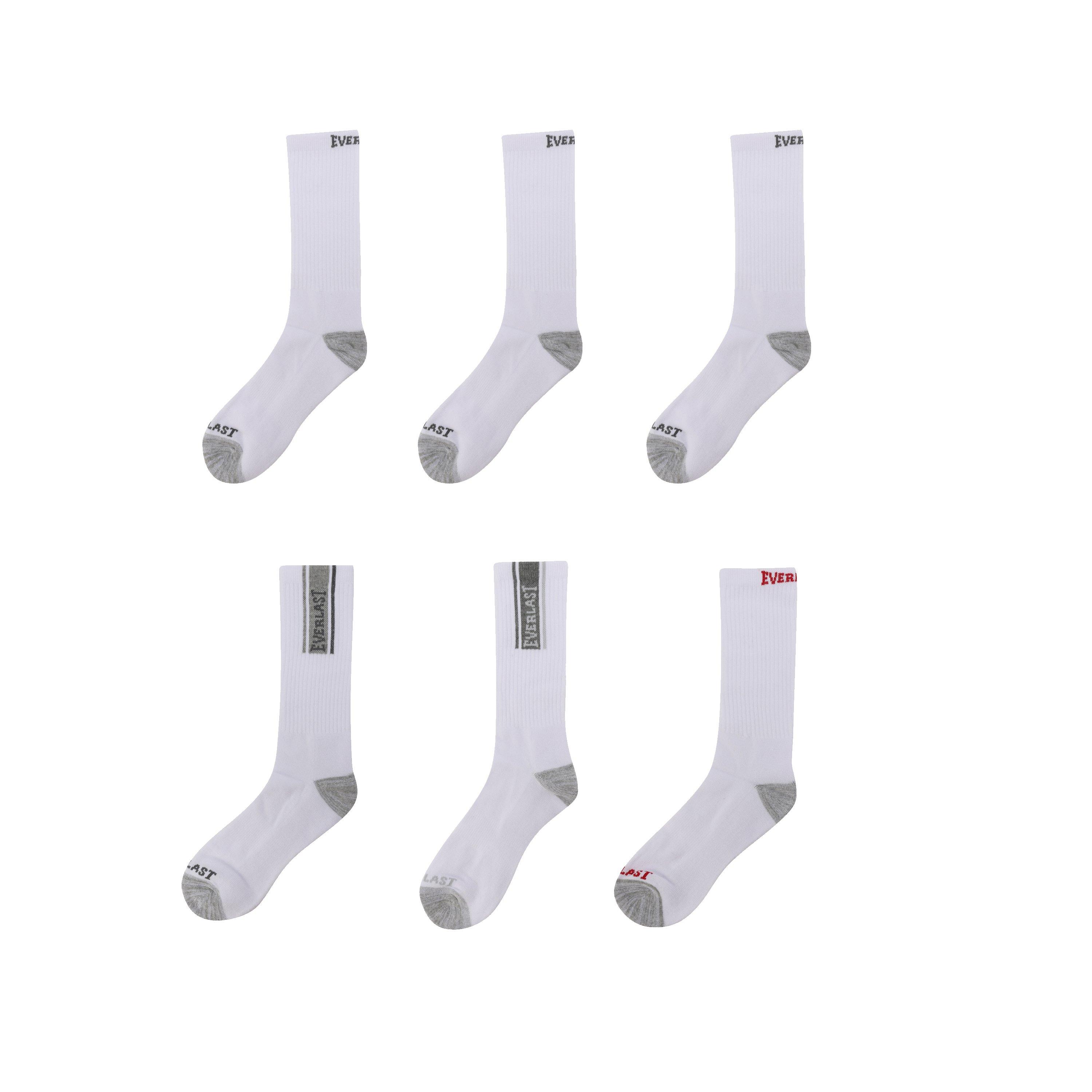 Everlast 6pk Crew Sock Mens