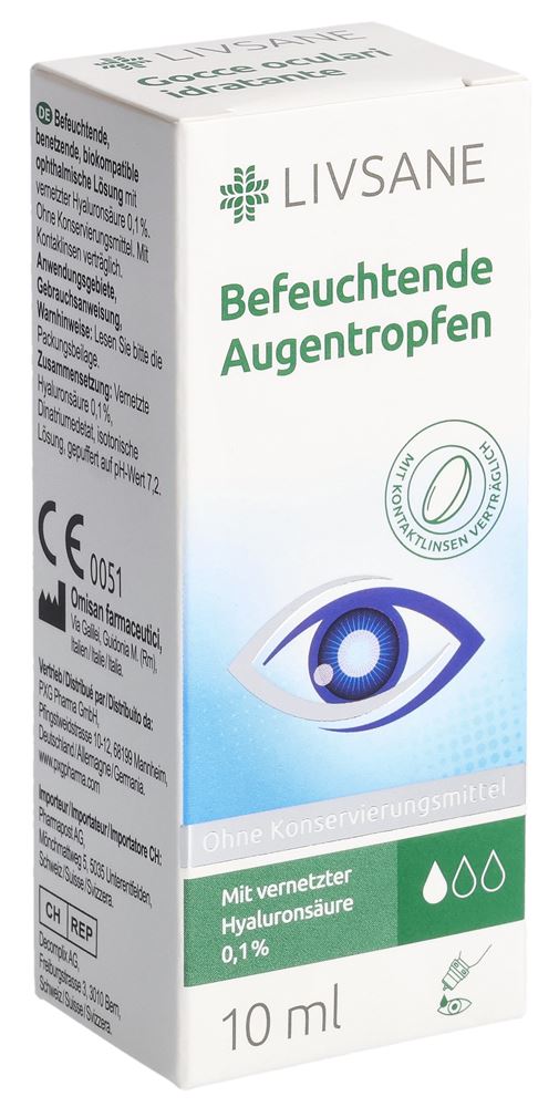 LIVSANE Befeuchtende Augentropfen Gtt Opht Fl 10 ml