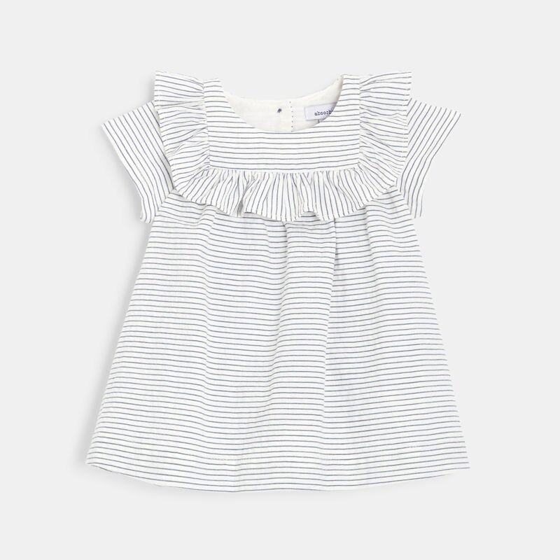 Robe à rayures et bloomer bébé fille bleue Absorba Bleu