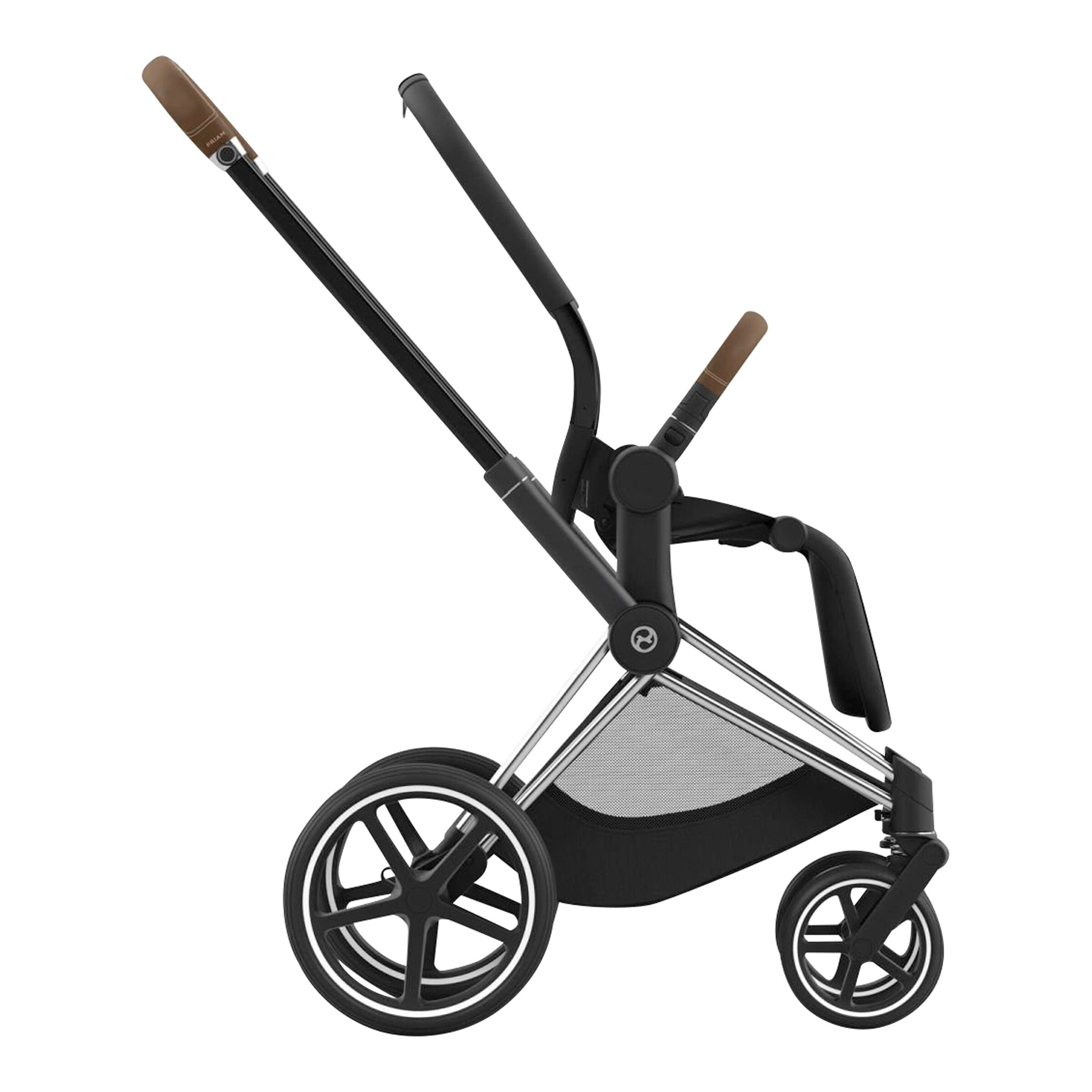 Cybex - PLATINUM Gestell inkl. Sitzaufsatz für PRIAM chrome brown