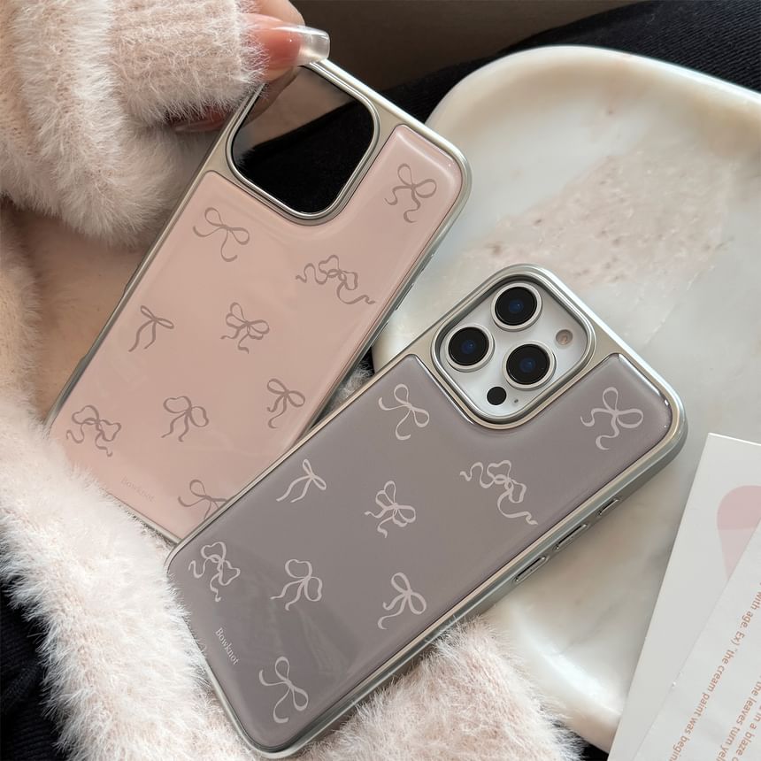 kloudkase - Bow Phone Case - iPhone 16 Pro Max / 16 Pro / 16 Plus / 16 / 15 Pro Max / 15 Pro / 15 Plus / 15 / 14 Pro Max / 14 Pro / 14 Plus / 14 / 13 Pro Max / 13 Pro / 13