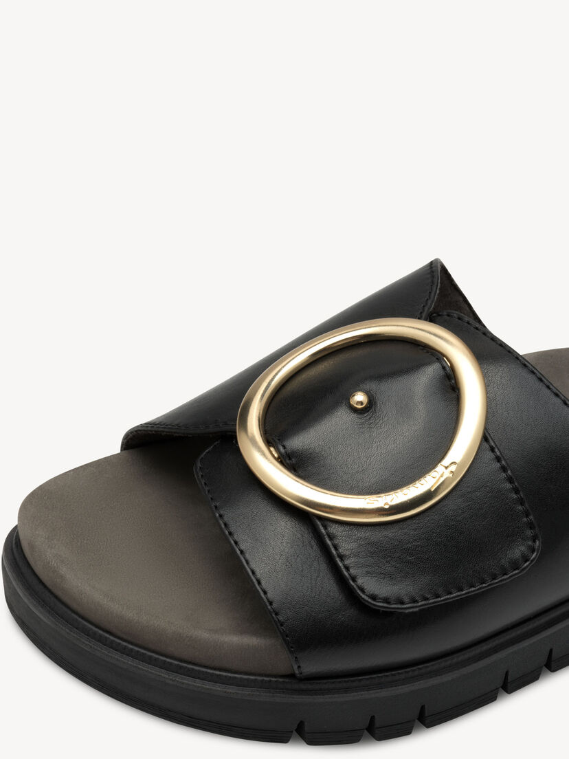 Leren Slipper - zwart