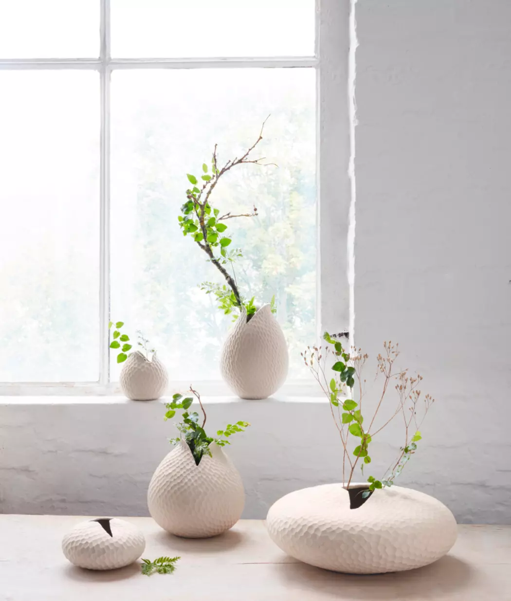 Vase Yoko mit Relief 22 cm