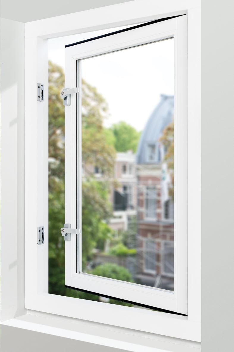 AXA 3329 Veiligheids raamsluiting F1 met cilindersluiting, nok en haakschoot opbouw rechtsdraaiend - 3329-51-91/GE