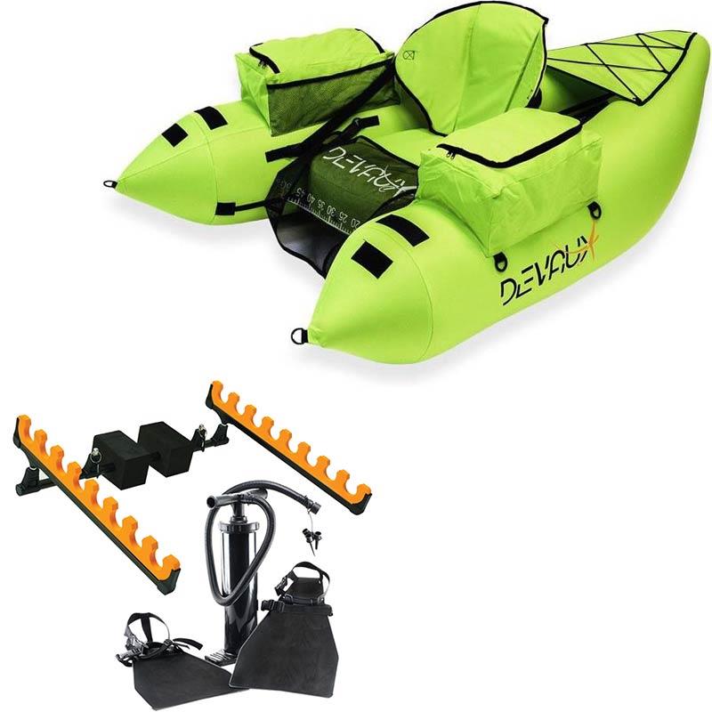 Pack Float Tube Devaux Kayak Tube Cap-V1000 Chartreuse