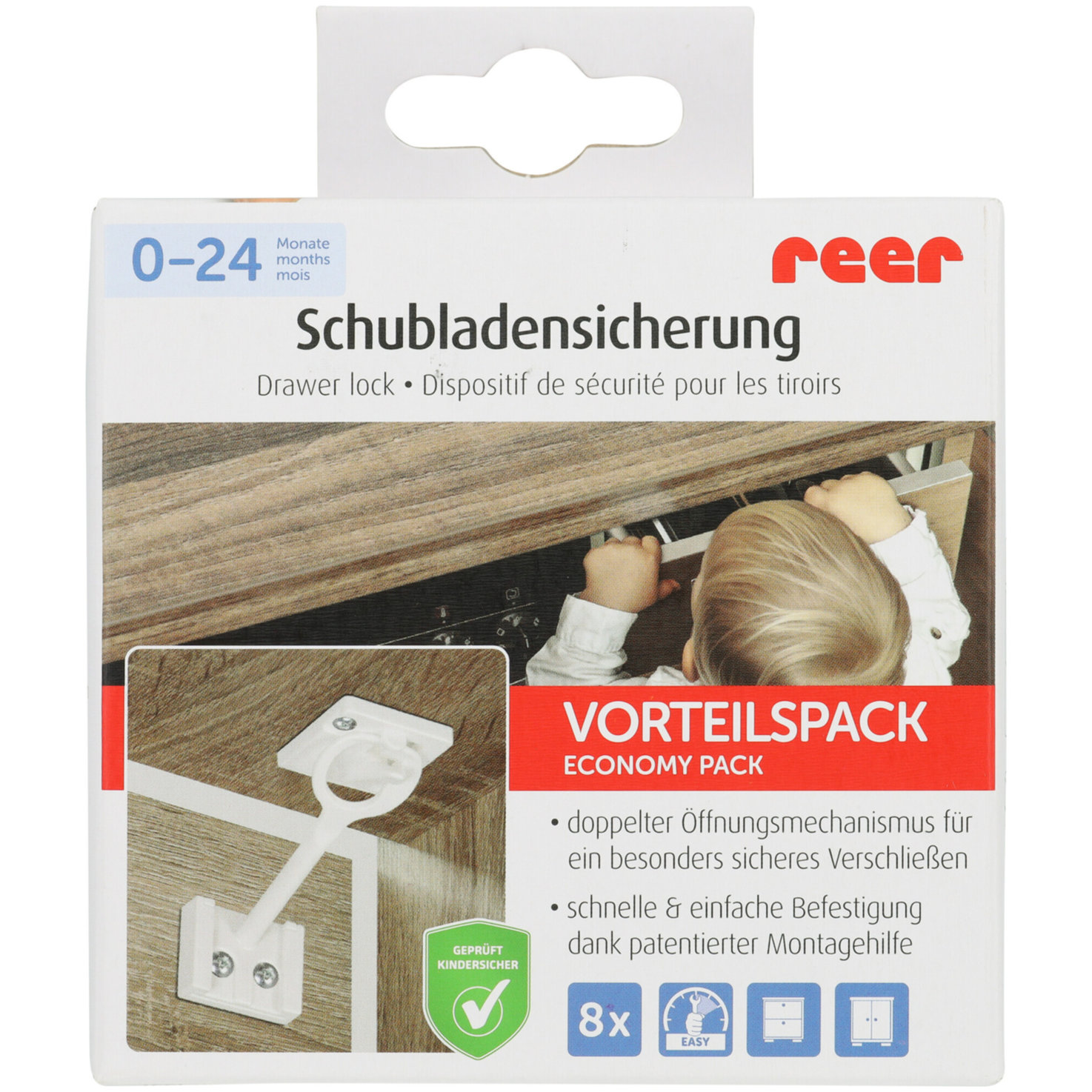 reer Schrank & Schubladensicherung 8 Stück