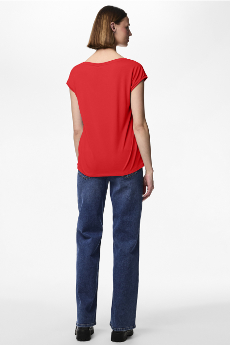 Pieces rode dames t-shirt