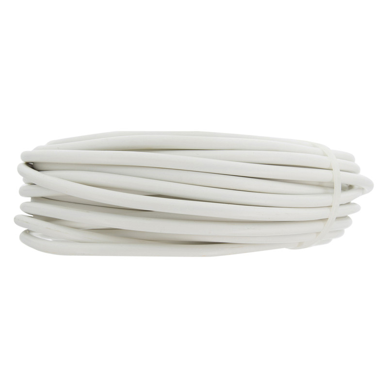 Huishoudkabel rond H03VV-F 20m 2x0,75mm² wit