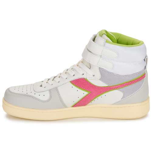 Diadora - MAGIC BASKET MID - Blanc / Gris / Rose