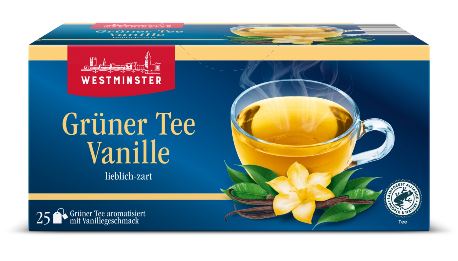 WESTMINSTER Grüner tee mix, Vanille 25 Btl.