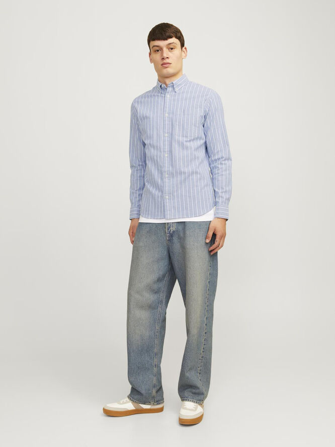 Jack & Jones JPRBROOK OXFORD SHIRT L/S NOOS Night sky/slim fit