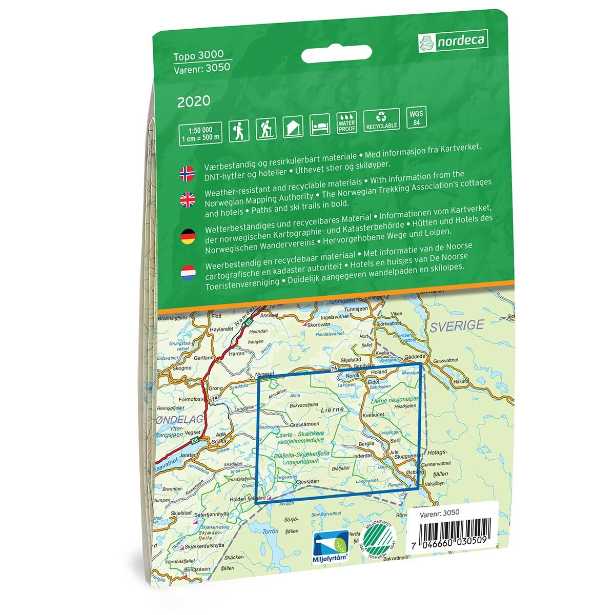 Turkart, Lierne<br>1:50 000