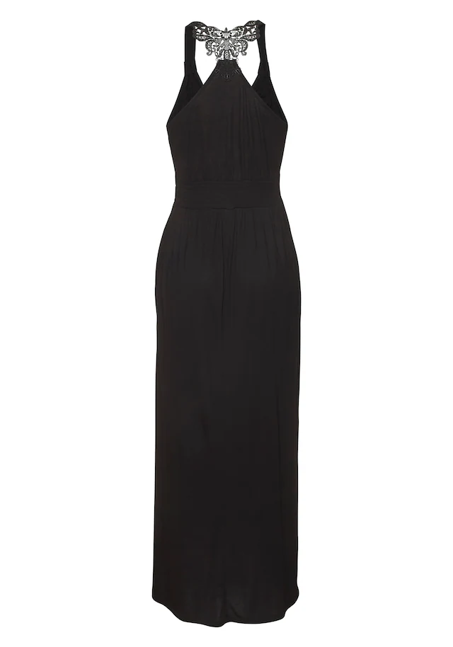 LASCANA Maxikleid mit Häkel-Detail am Rücken, Sommerkleid