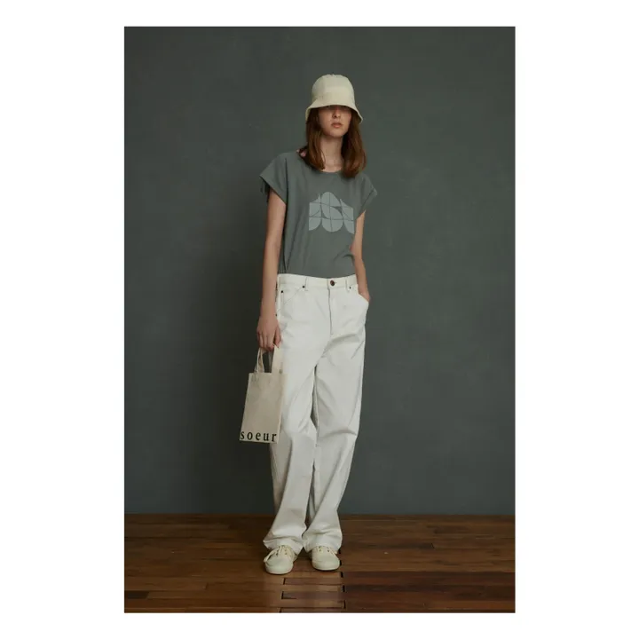 Soeur T-shirt Valentina Coton et Lin | Vert de gris