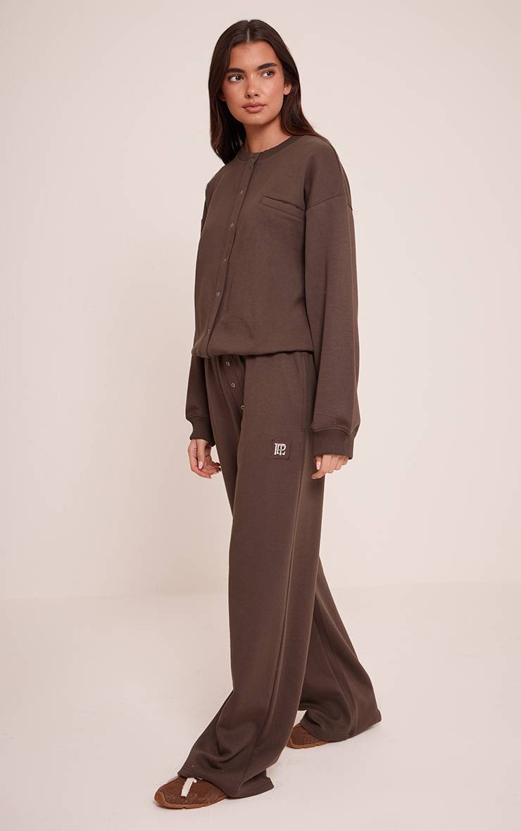 Chocolat Jogging Large À Boutons En Jersey Interlock Plt
