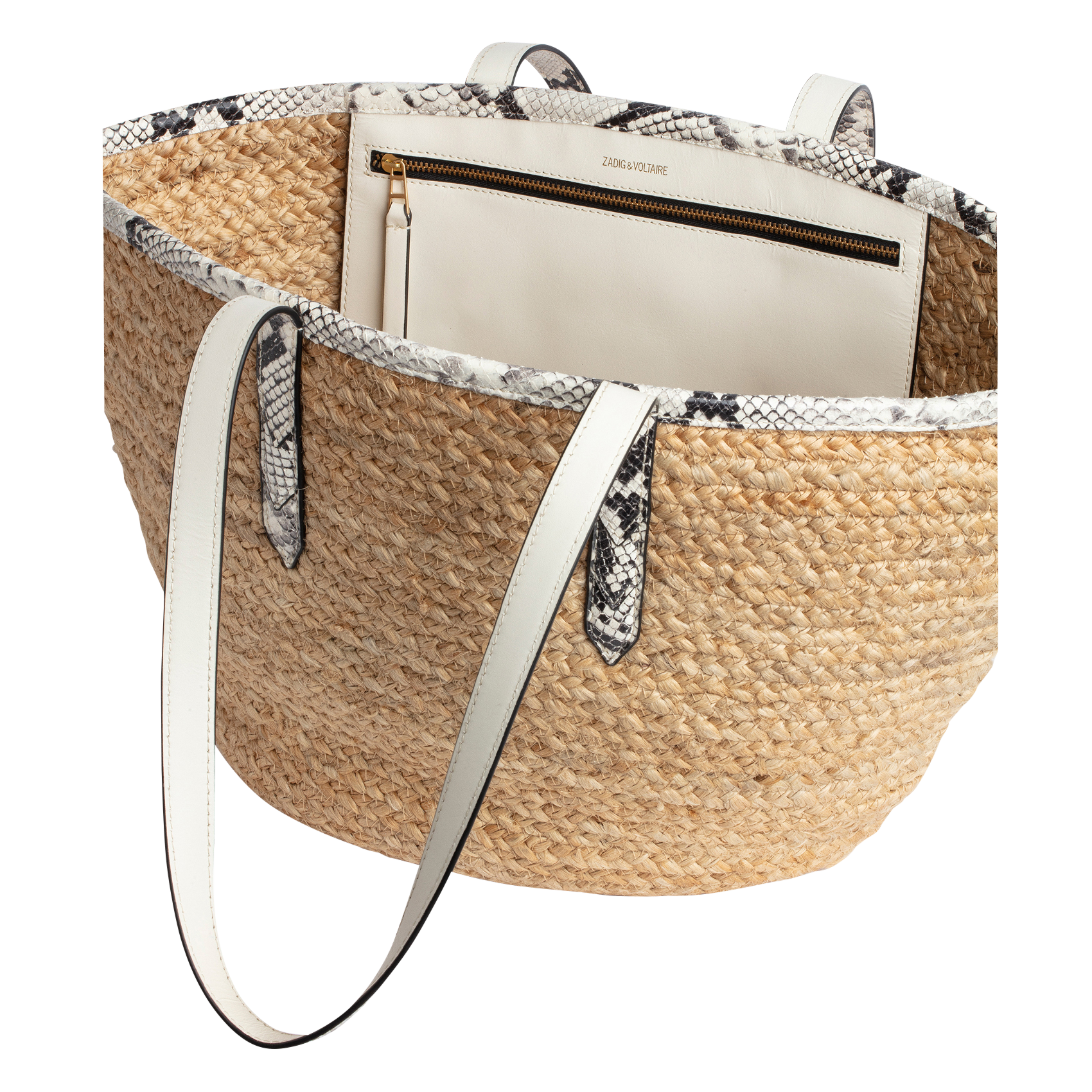 LE BEACH - Sac panier brodé | Blanc