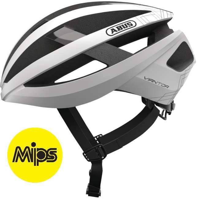 Abus Viantor MIPS Race Fietshelm Polar Wit