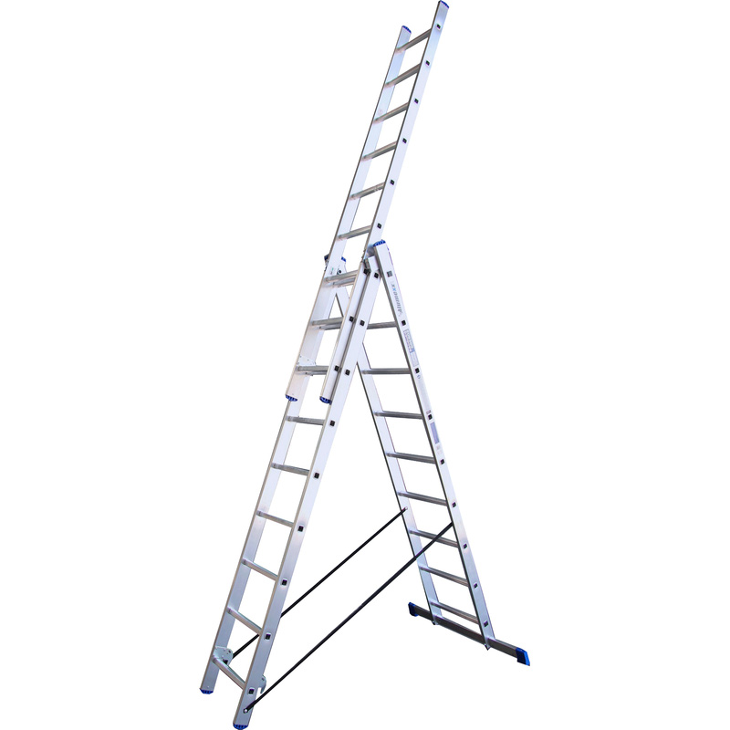 Alumexx 3-delige ladder 3x9 treden