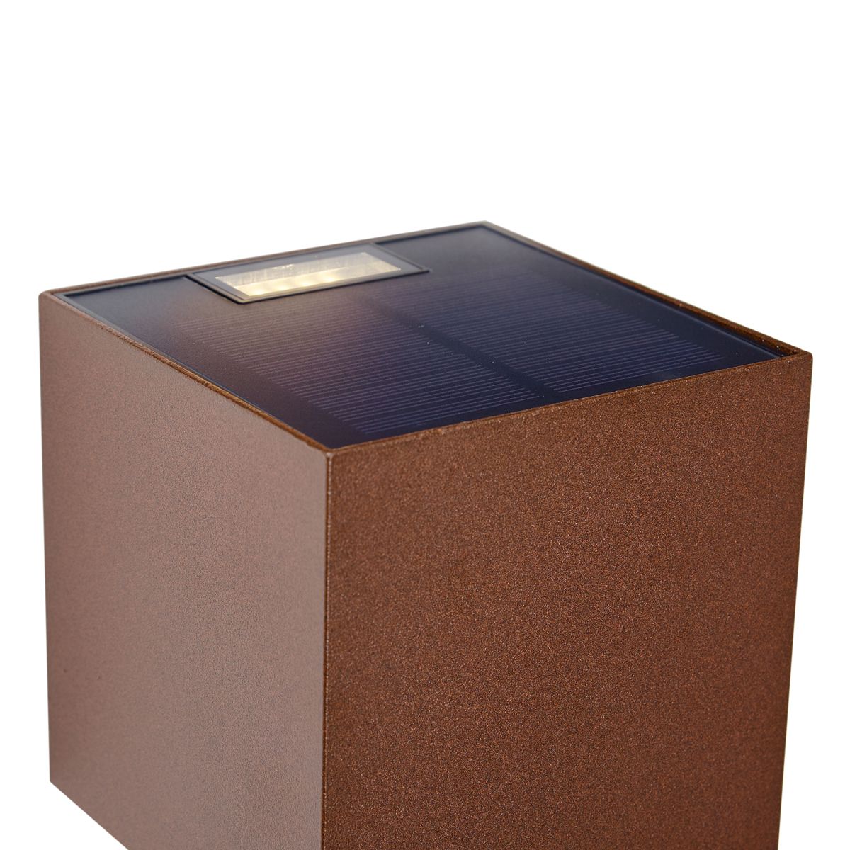 Buiten wandlamp roestbruin incl. LED 2-lichts IP65 met dimlicht en solar - Charlene