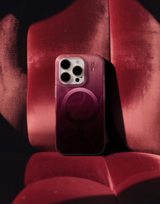 iPhone 16 Pro Max MagSafe Hardcase Hülle Clear Case Recycled (IDCLCMS-I2467P-564) - Cherry Lacquer