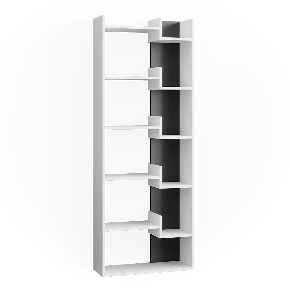 Vicco Bücherregal Raumteiler Standregal Fico weiß 6 Etagen Wandregal Hochregal