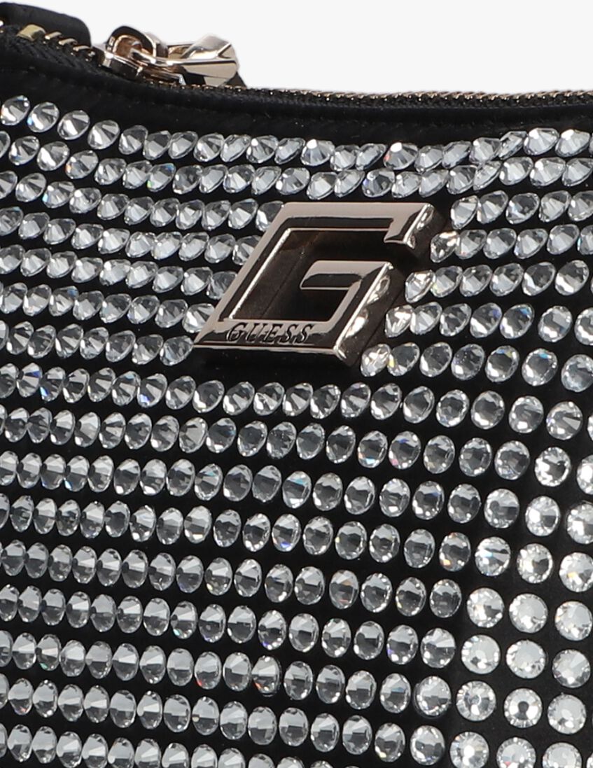 GUESS zwarte guess schoudertas gilded glamour mini tp zp