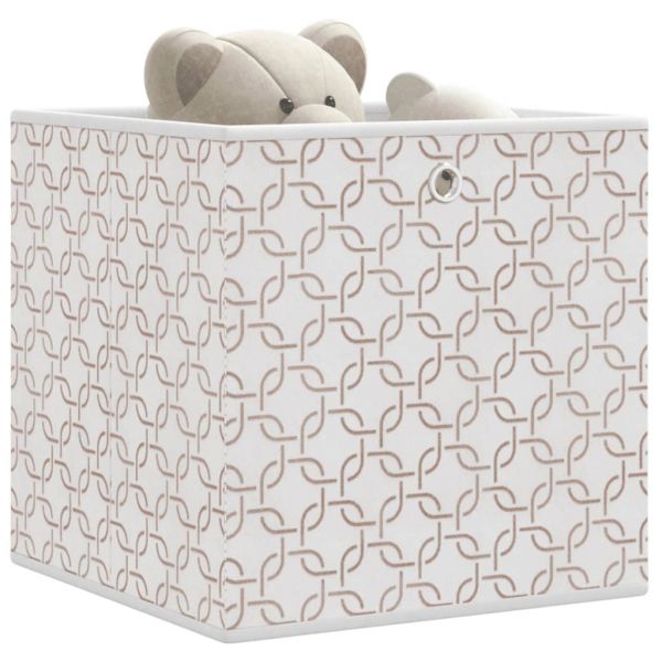 vidaXL Caixas de Arrumação Dobráveis 4 Peças 32x32x32 cm Tnt Creme - 3726321754