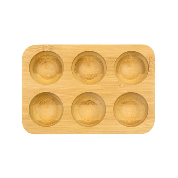 Plateau à oeufs en bambou blanc Pebbly