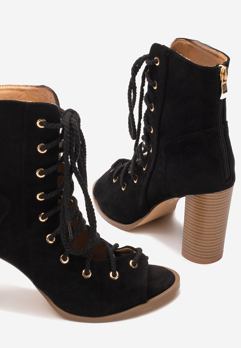 Bottines à gros talon noires Joellen