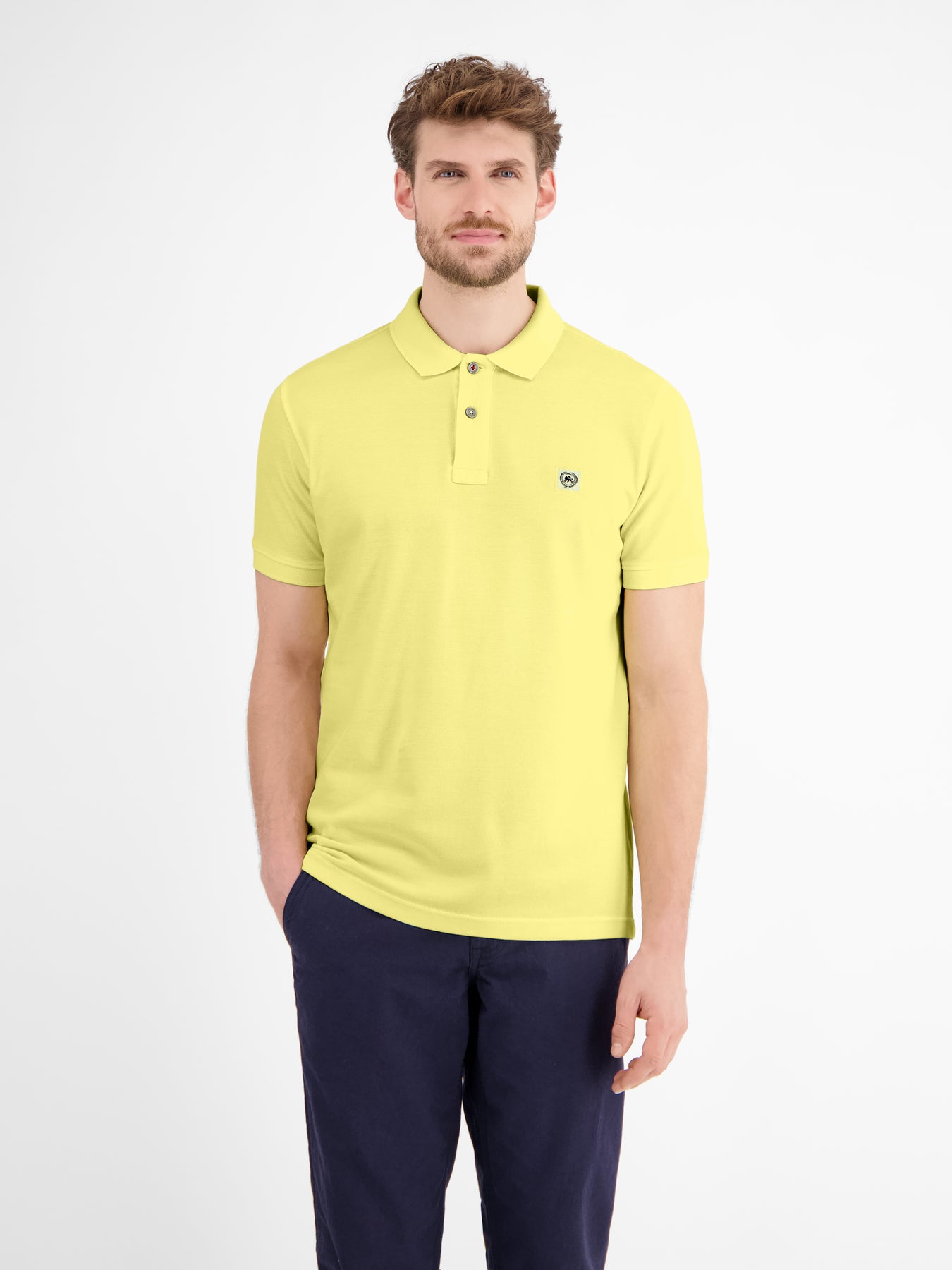 Herren Poloshirt in gewaschener Optik