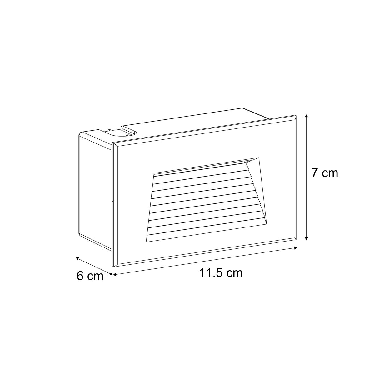 Moderne inbouw wandlamp zwart 11,5cm incl. LED IP65 - Trem