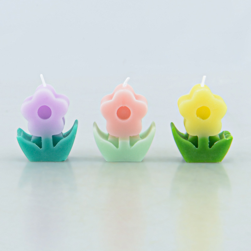 Lot de 3 bougies 'Colorfull'