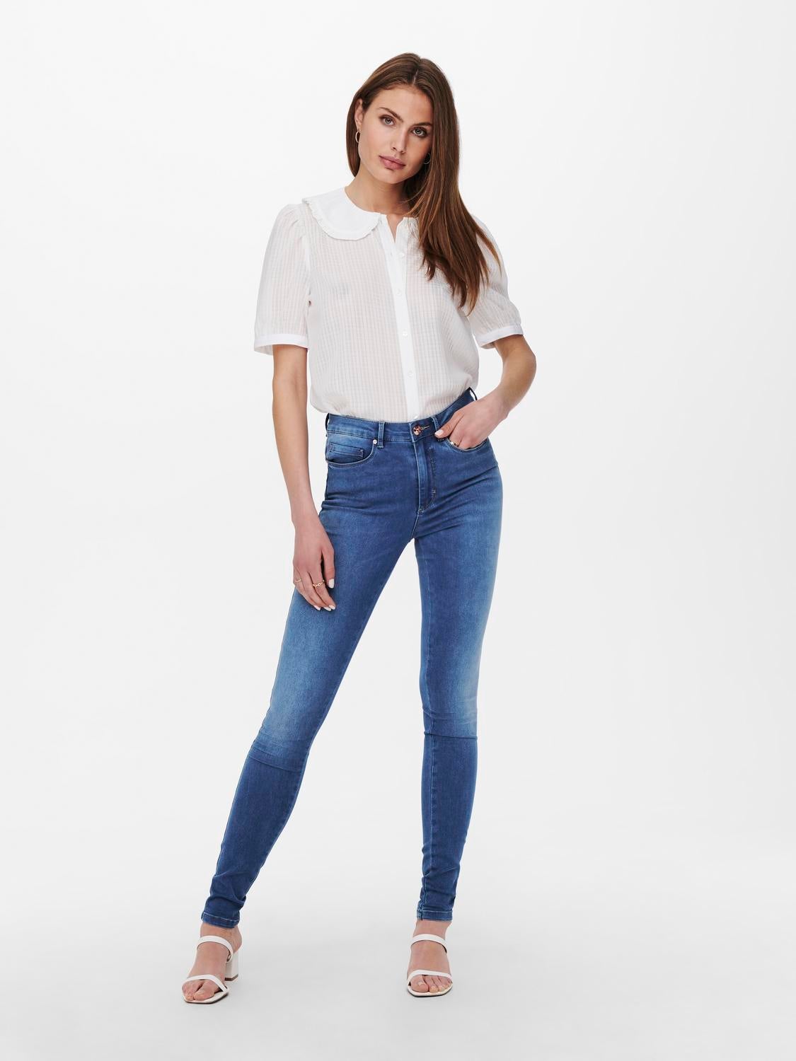ONLROYAL Hohe Taille Skinny Fit Jeans Light Medium Blue Denim