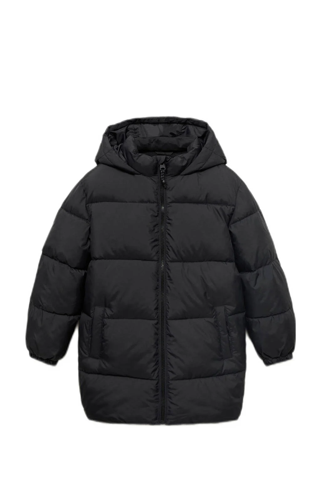 Mango Kids gewatteerde jas zwart