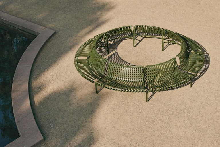 Hay Palissade Park tuinbank rond set van 2 out/out Olive