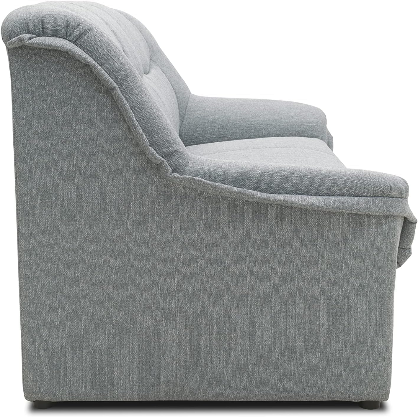 DOMO. collection Sofa Berlin, klassisches 3er Sofa, Polstergarnitur mit hochwertigem Federkern, 3 Sitzer 178 x 90 x 89 cm (BxTxH), Silber