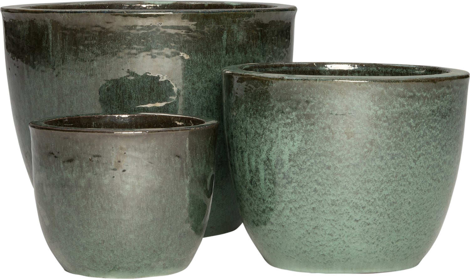 Intratuin bloempot eivorm groen D 21,5 H 18,5 cm