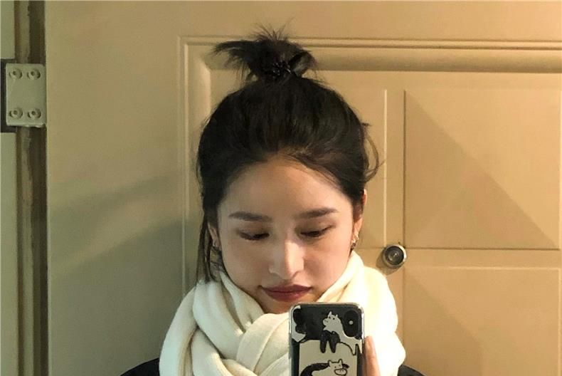 Hyeeun - Effen gebreide sjaal