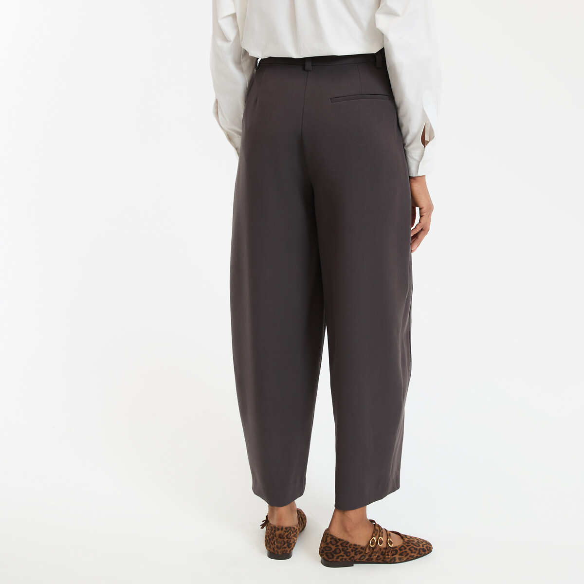 COLEÇÃO LA REDOUTE<br>Calças de perna larga 7/8 em poliviscose