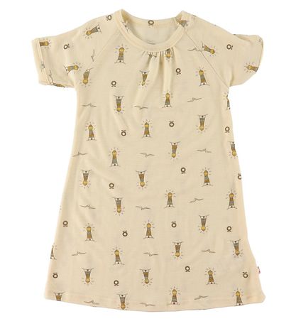 Katvig Kjole - Uld - Beige m. Fyrt?rn