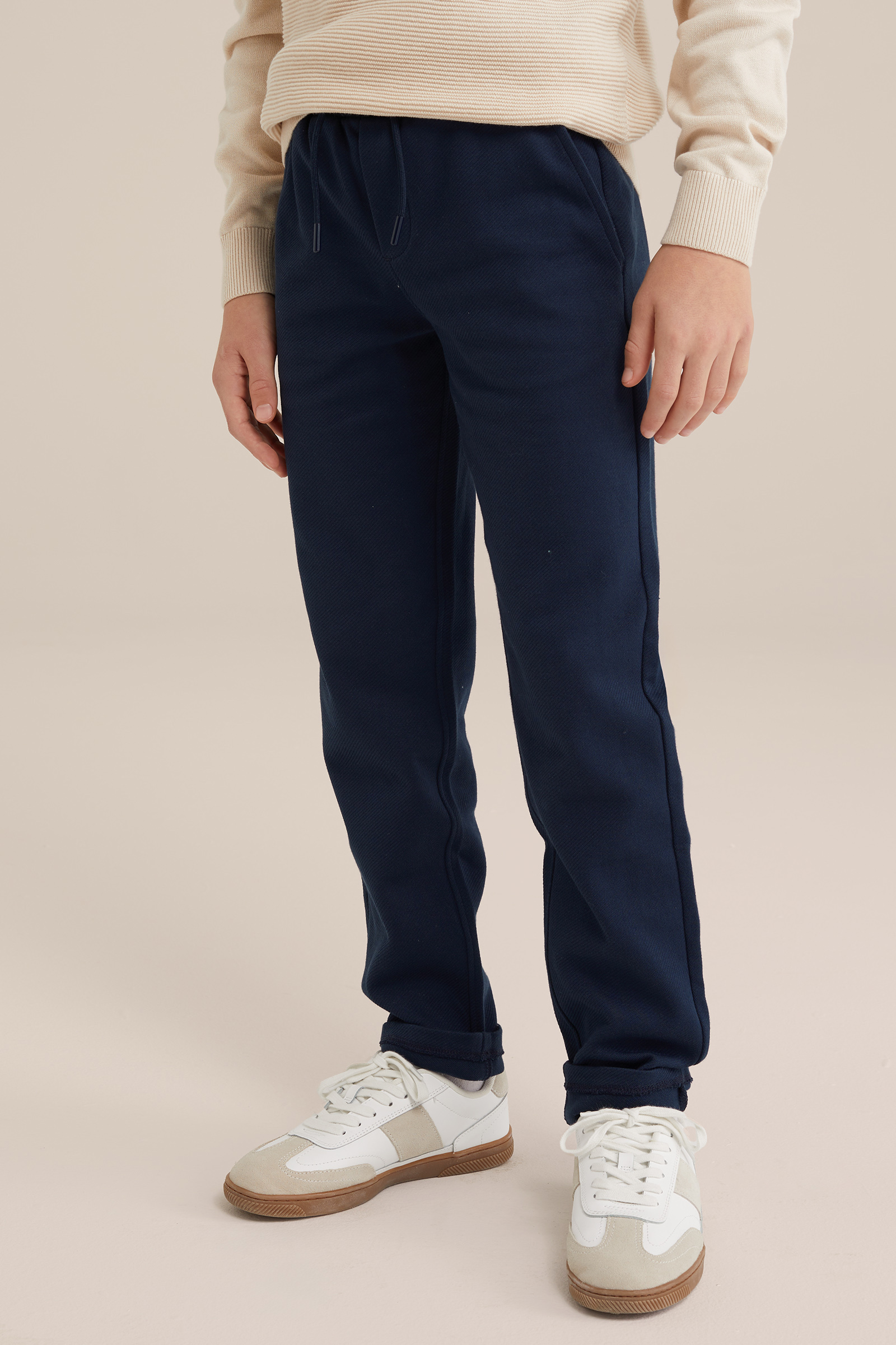 Jongens pantalon met structuur Blue Ridge Marineblauw