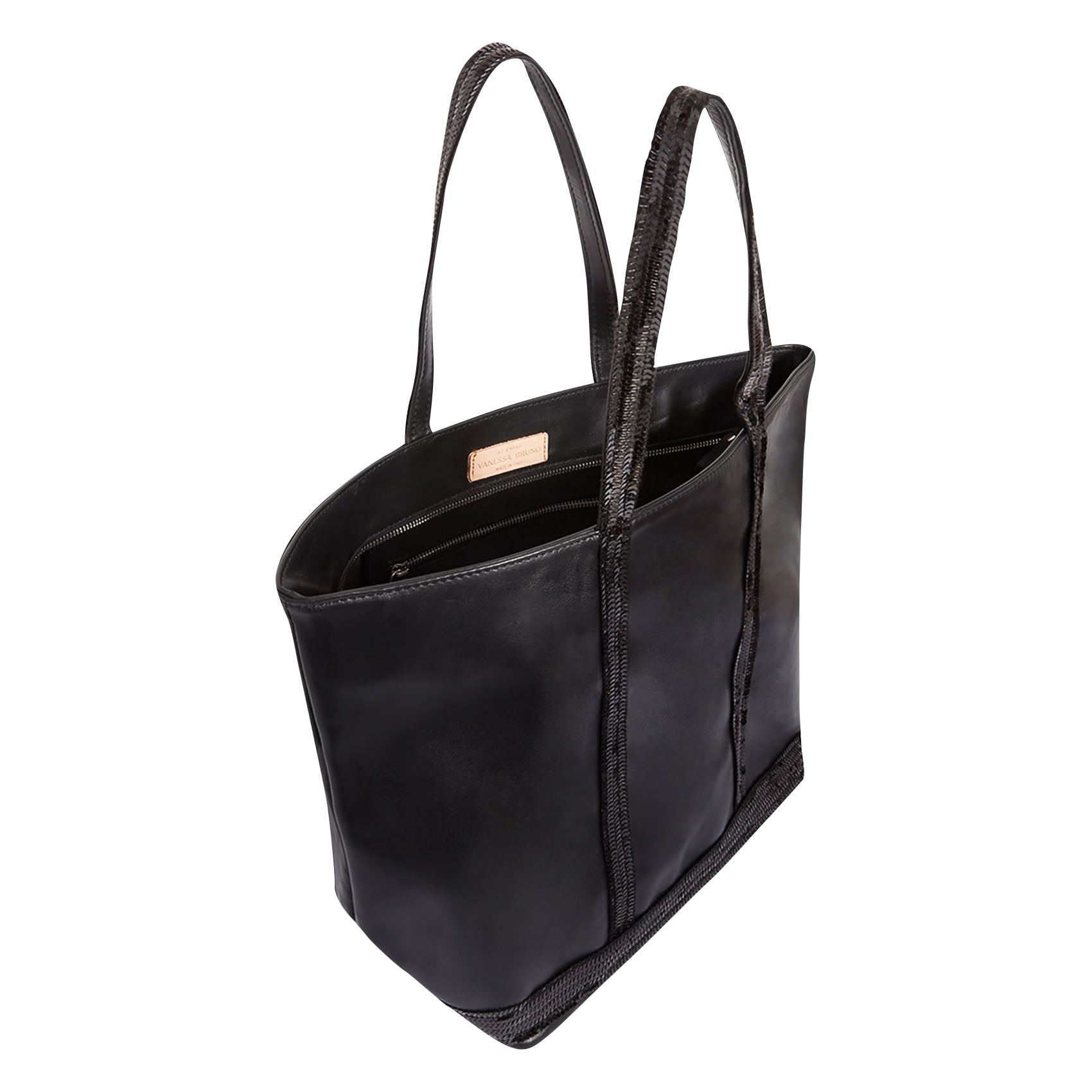 Sac cabas en cuir | Noir