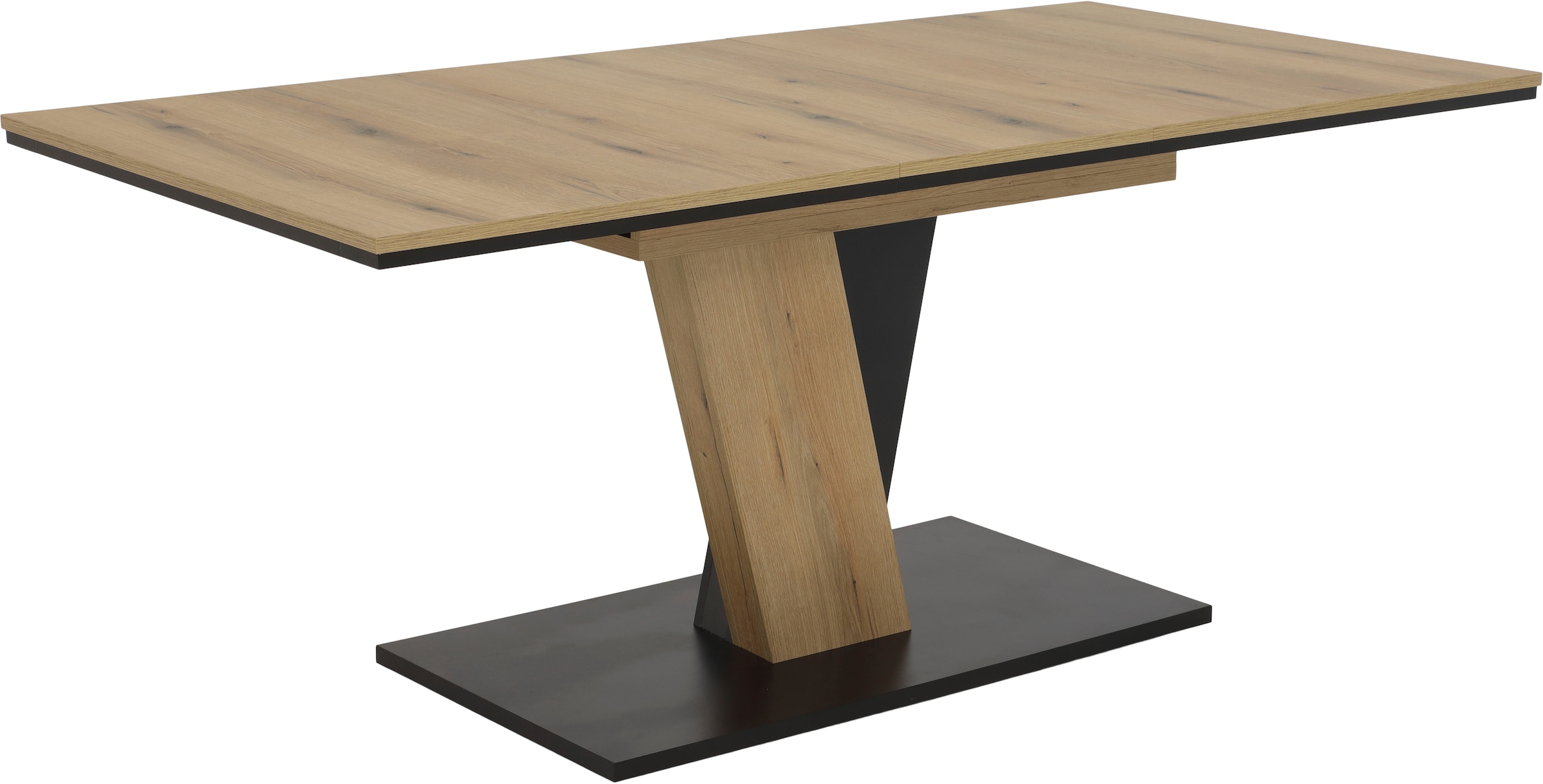HELA Essgruppe »WESER« 7 Stk. tlg. Säulentisch 140-180x90 cm, Stuhl mit Federkorb, 140 kg belastbar