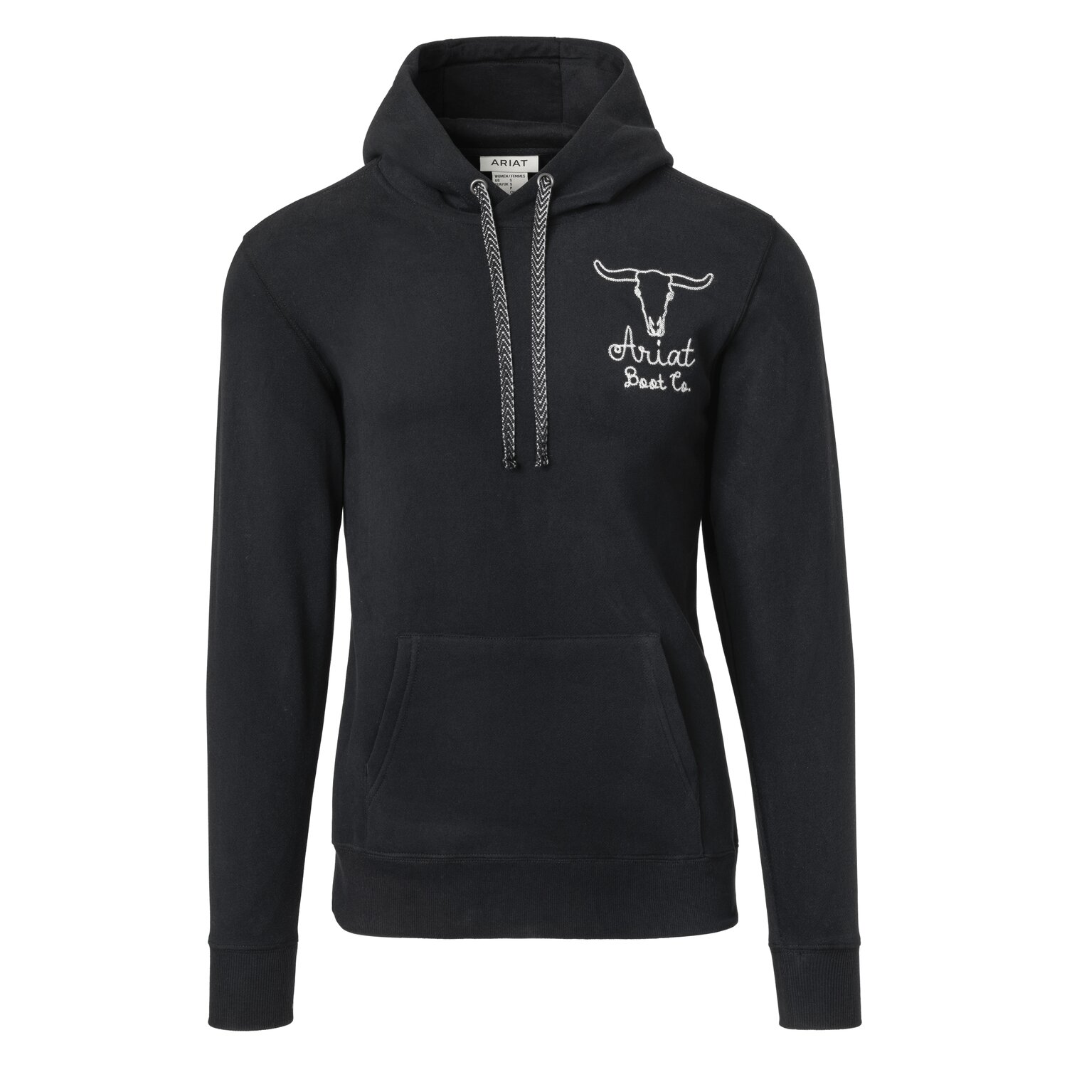 ARIAT Hoodie Steer Stitch  - black