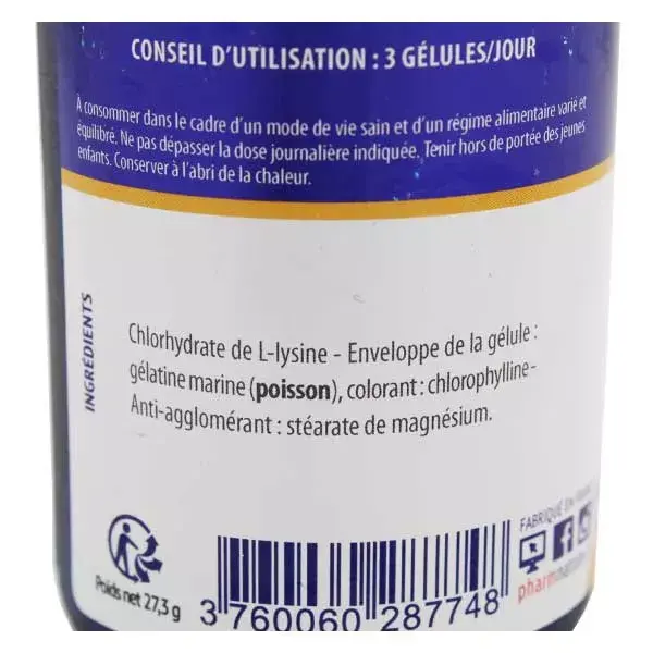 Pharm Nature Micronutrition L-Lisina 1000 60 cápsulas